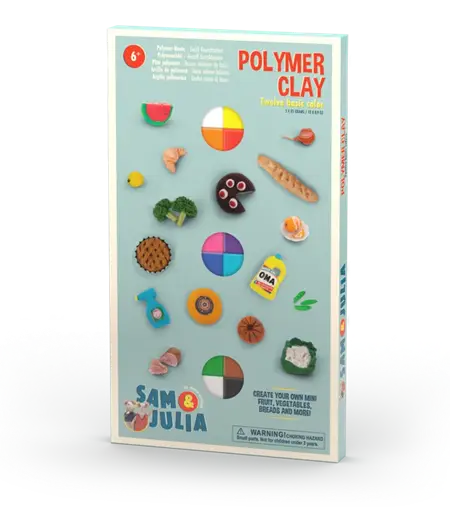 Polymer Clay – Sæt med 12 grundfarver