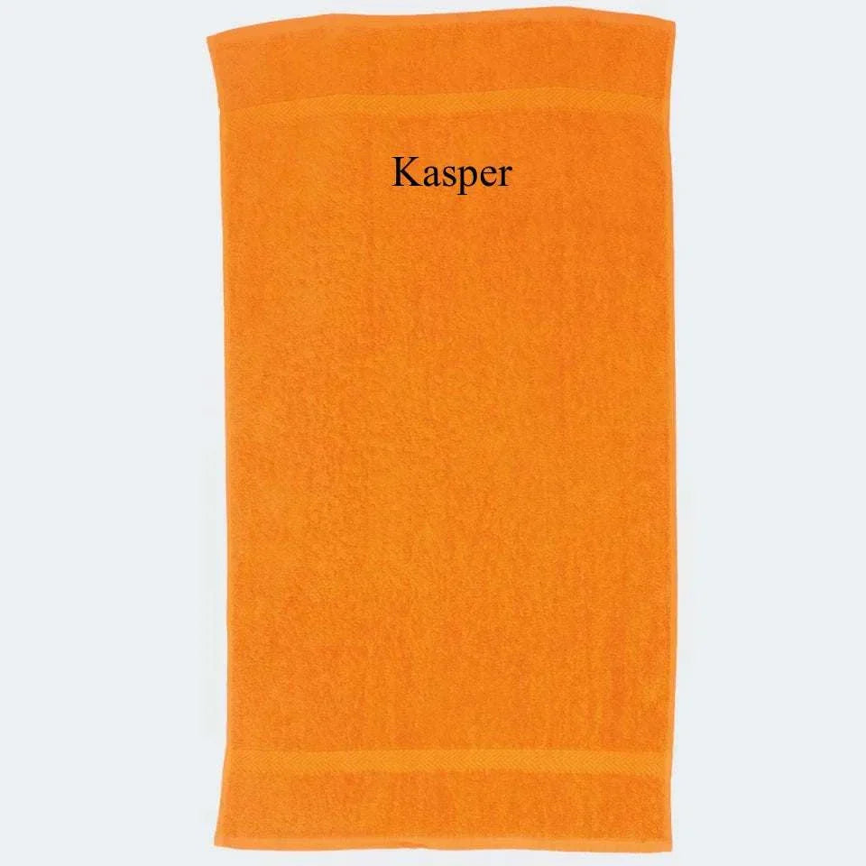 Orange Håndklæde, Brodering i Toppen 50x90