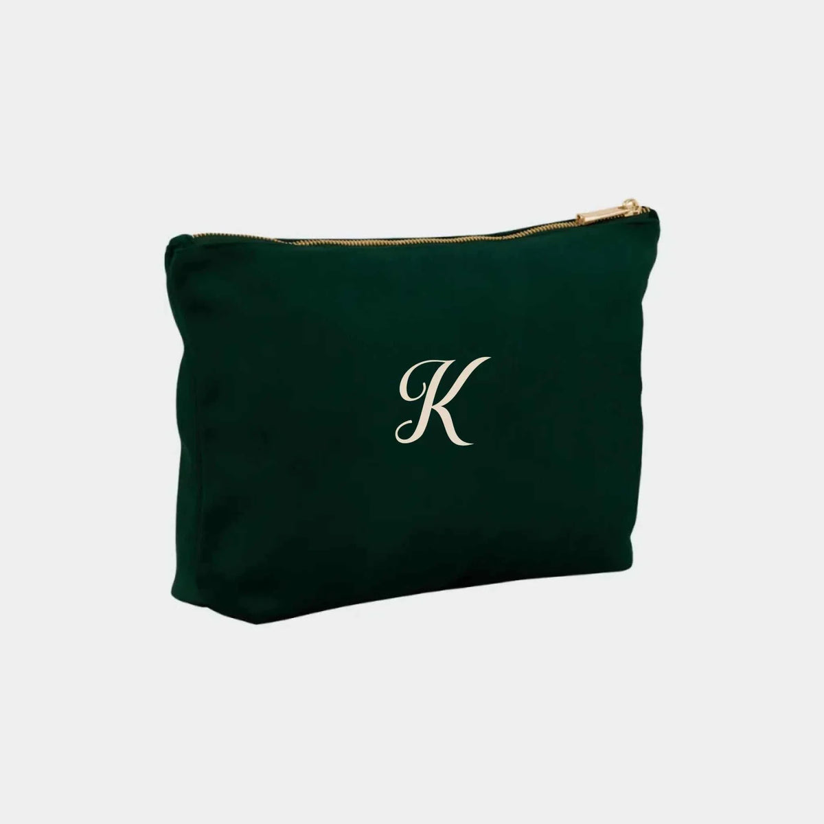 Lille velour accessory taske – Mørkegrøn