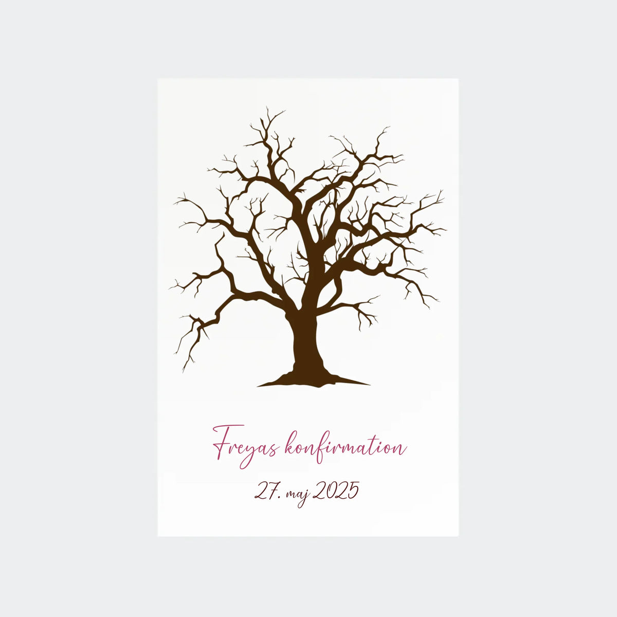 Fingeraftryksplakat – Med træ, 10 × 15 uden ramme