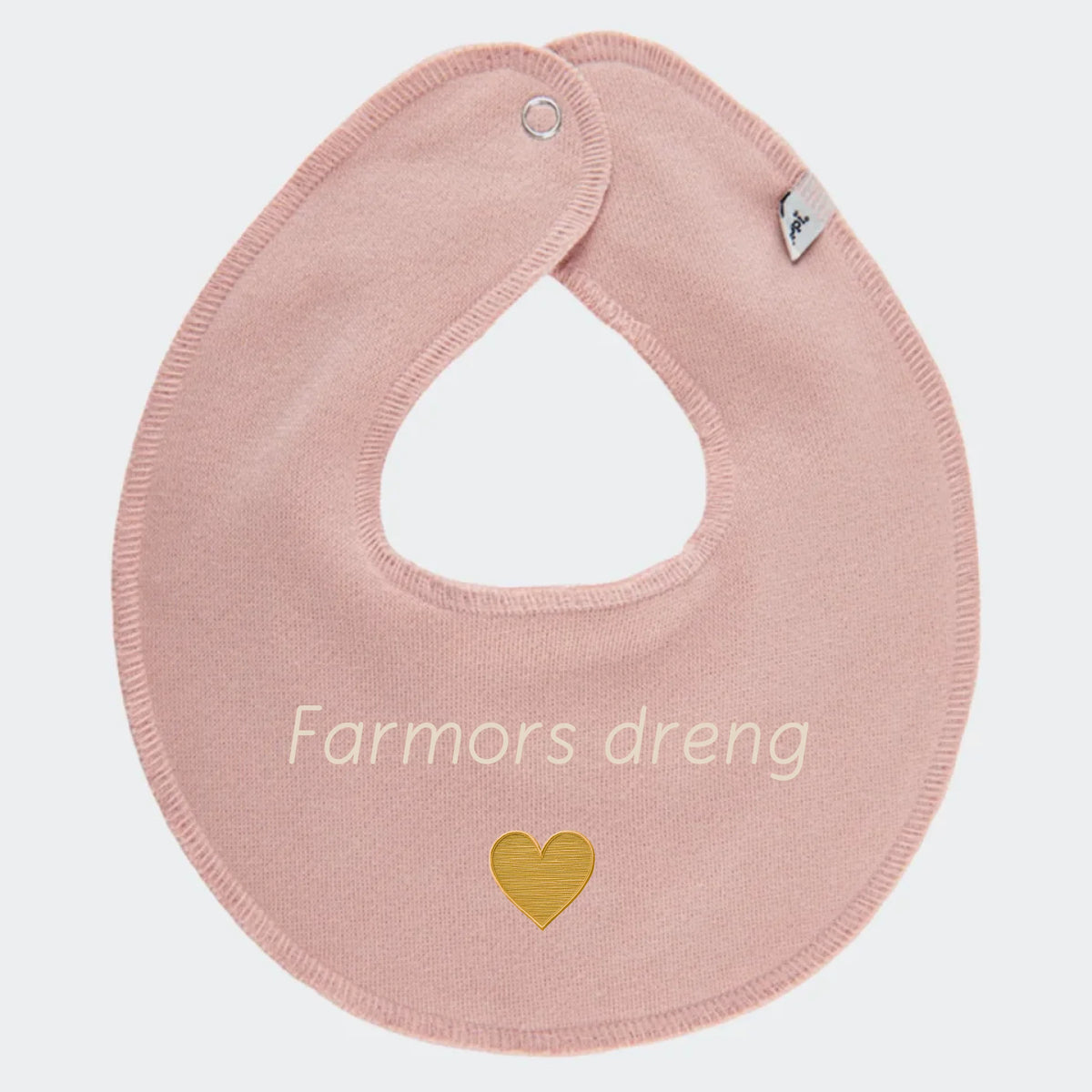 Rund Hagesmæk med broderet hjerte – Bland selv, Runde Misty rose