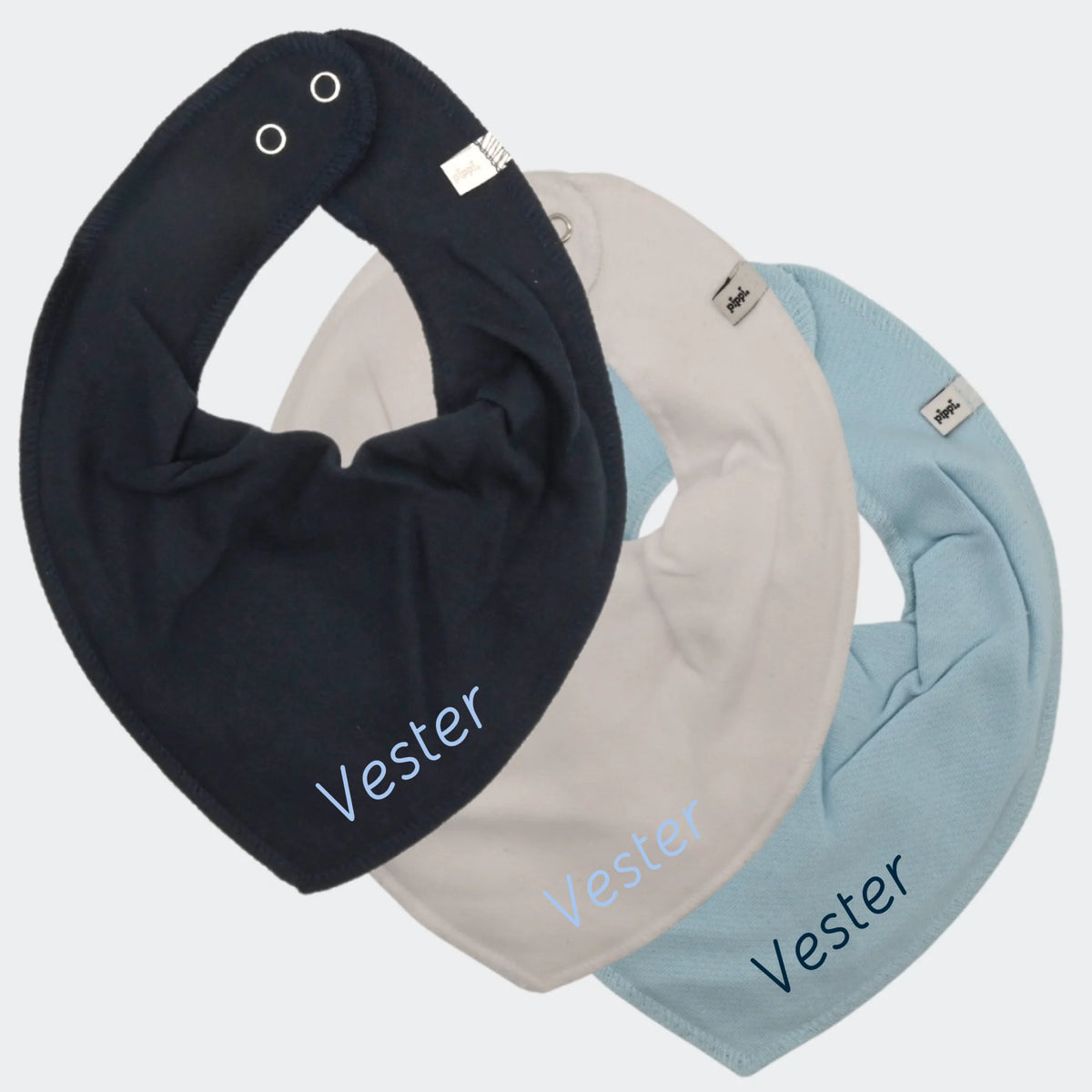 Savlesmæk 3 stk – Dark Navy, Light Dusty Blue og White
