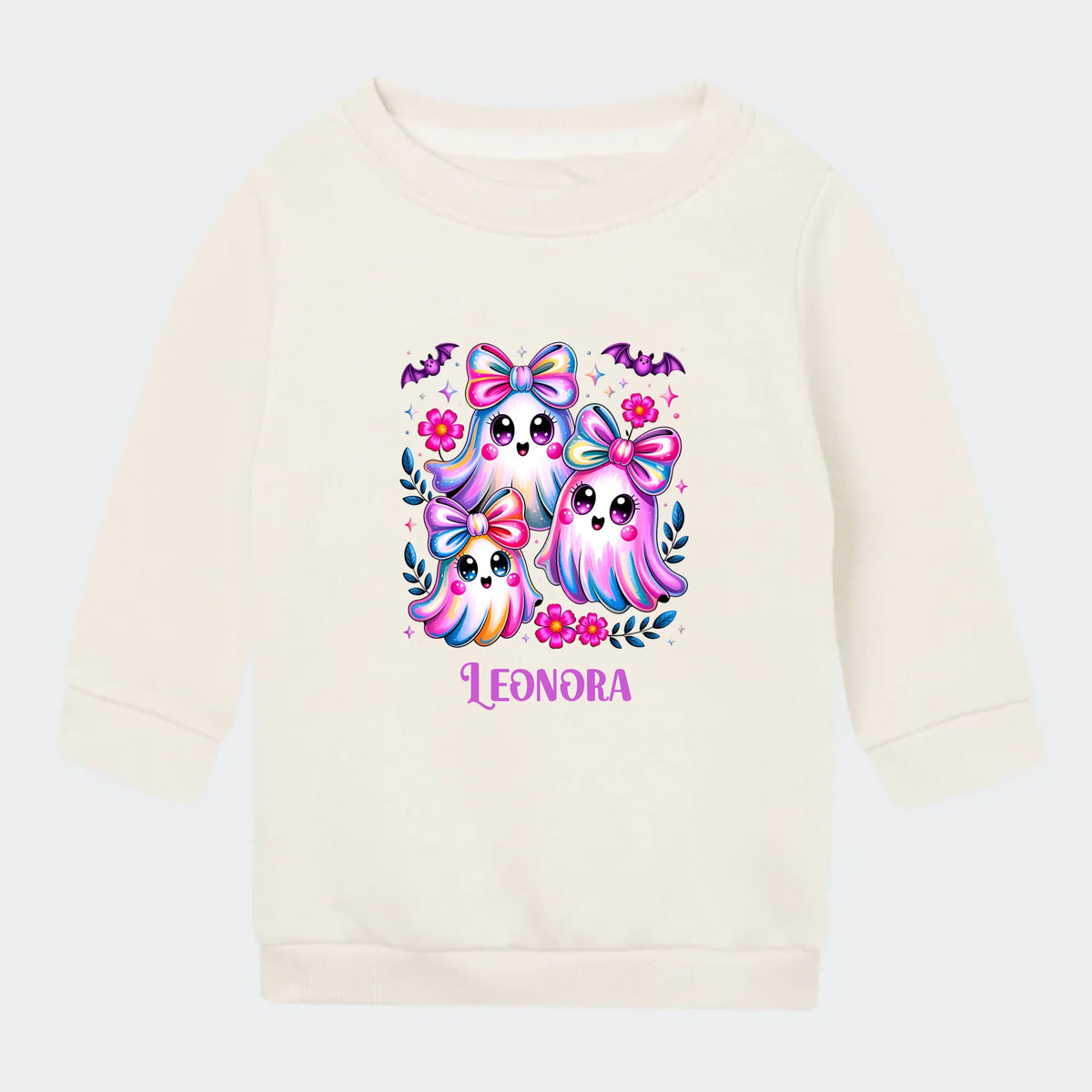 Sweatshirt til små børn – Søde spøgelser og flagermus, natur