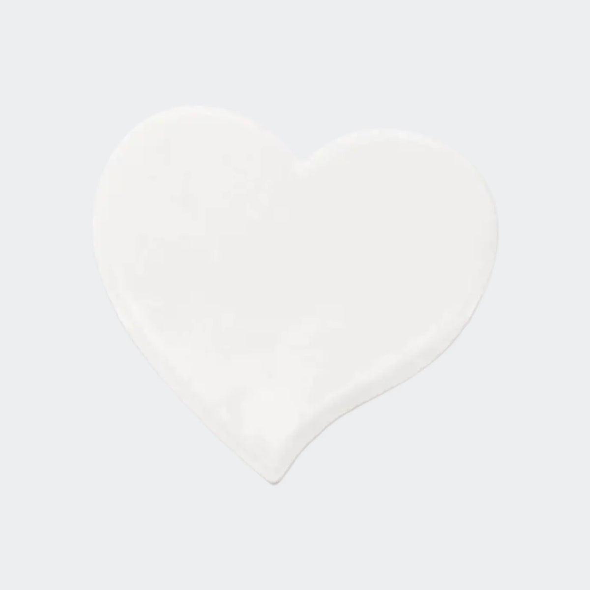 Magnet med eget billede – Hjerte, hvid 6,6 cm