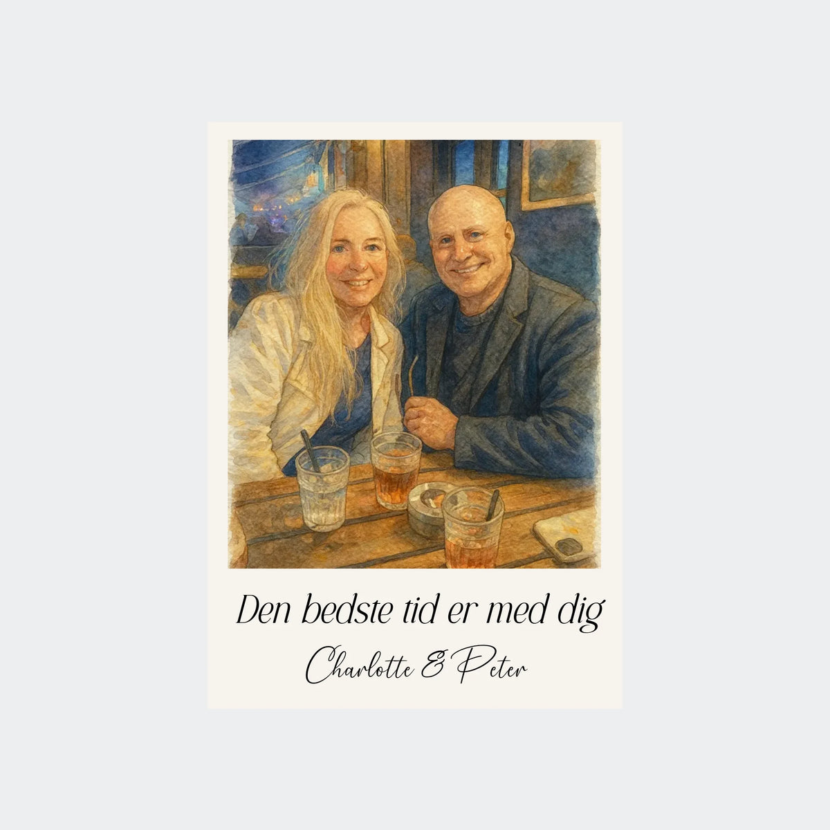 Plakat Ai genereret Watercolor Painting – Upload eget billede, Uden ramme