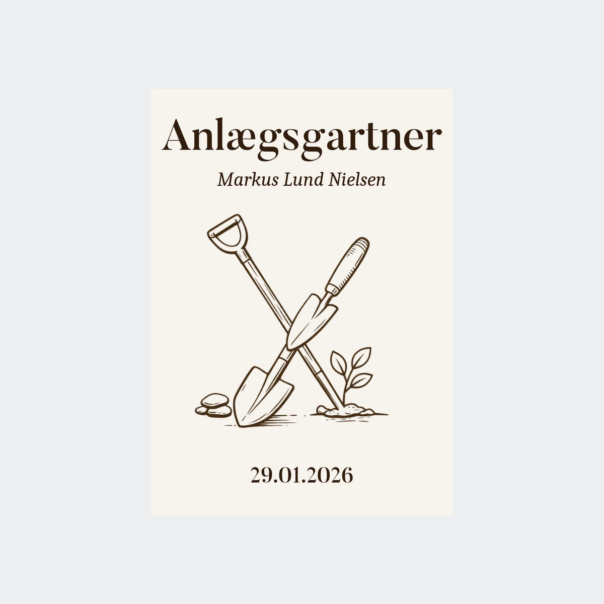 Plakat – Anlægsgartner uddannelse, Uden ramme