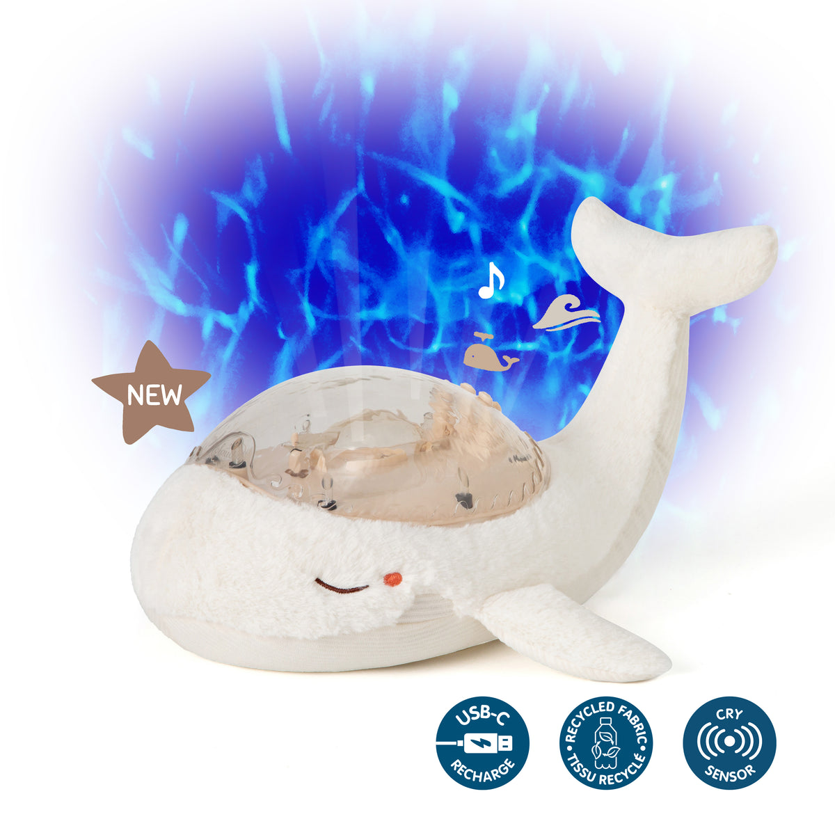 Tranquil Whale – White rechargeable, cloud b