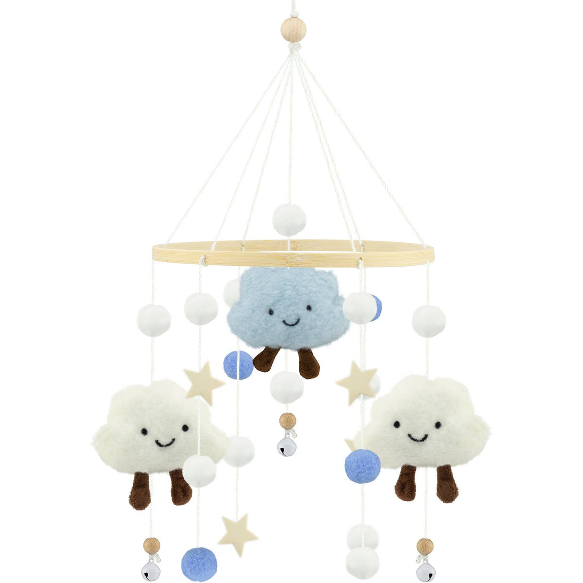 Mobil Blå Sky – Håndlavet Filtmobil til Baby Baby tilbehør Ulysse Couleurs d'Enfance