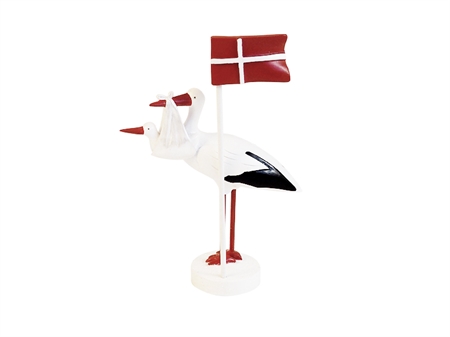 Bordpynt - Stork m. flag fra Kids by Friis