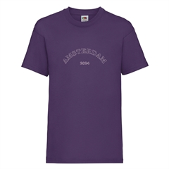 T-Shirt i Purple med tekst