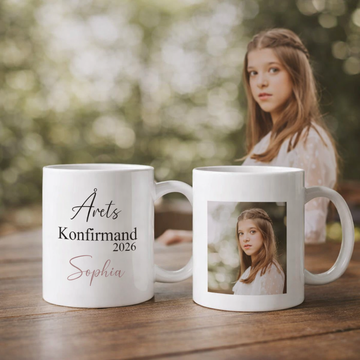 Konfirmationsgave krus med navn