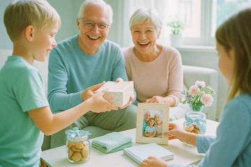 Gaveidéer til bedsteforældre fra børn: personlige klassikere der rammer hjertet