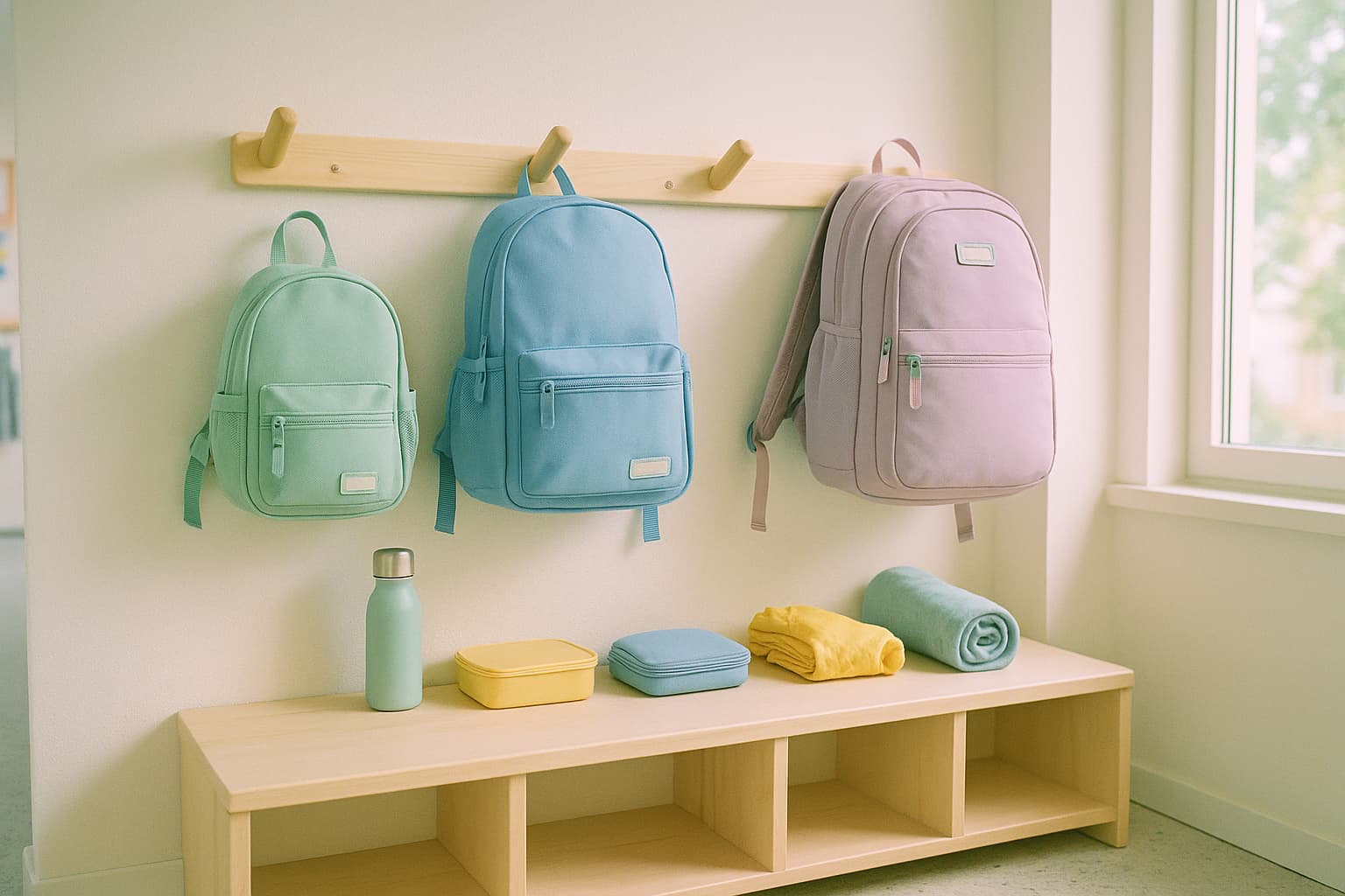 Rygsæk med navn til børnehave og skole: størrelsesguide og tjekliste