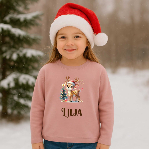 Sweatshirt til børn – Cute rensdyr