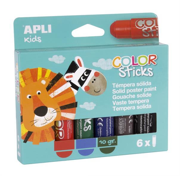 APLI | Farver 6 stk, solid plakatmaling