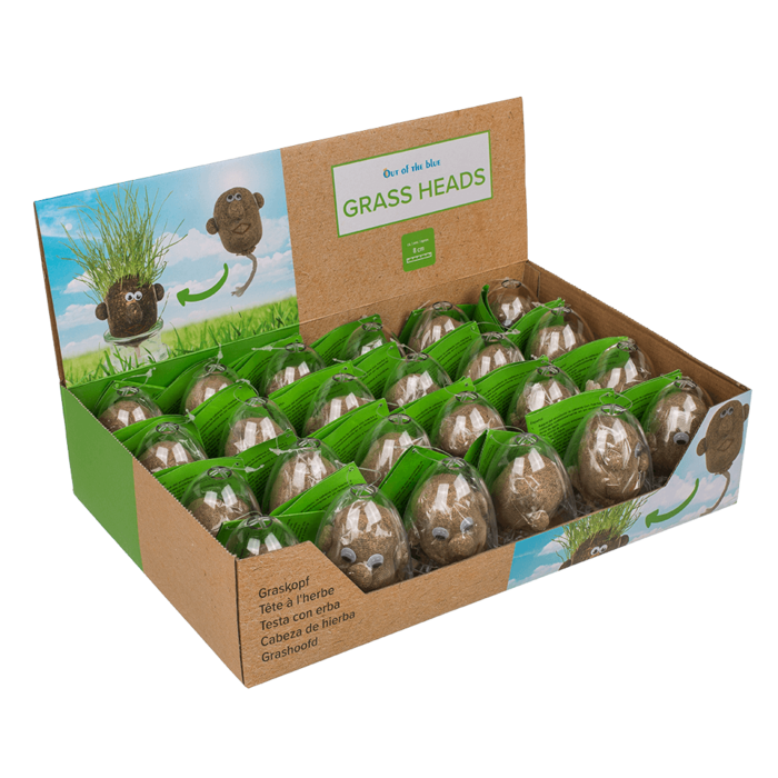 Græshoved i Plastæg - Dyrk Din Egen Sjove Plante til Børn Legetøj & Pædagogiske Produkter Out of the blue KG
