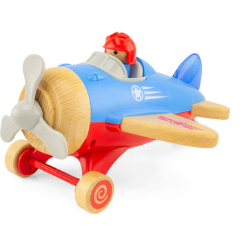 ROUTOUDOU Træfly med Lyd og Lys - Interaktivt Legetøjsfly Alm produkt Ulysse Couleurs d'Enfance