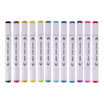 APLI | Street marker med 2 forskellige ender, 12 stk. assorterede farver Alm produkt Magni