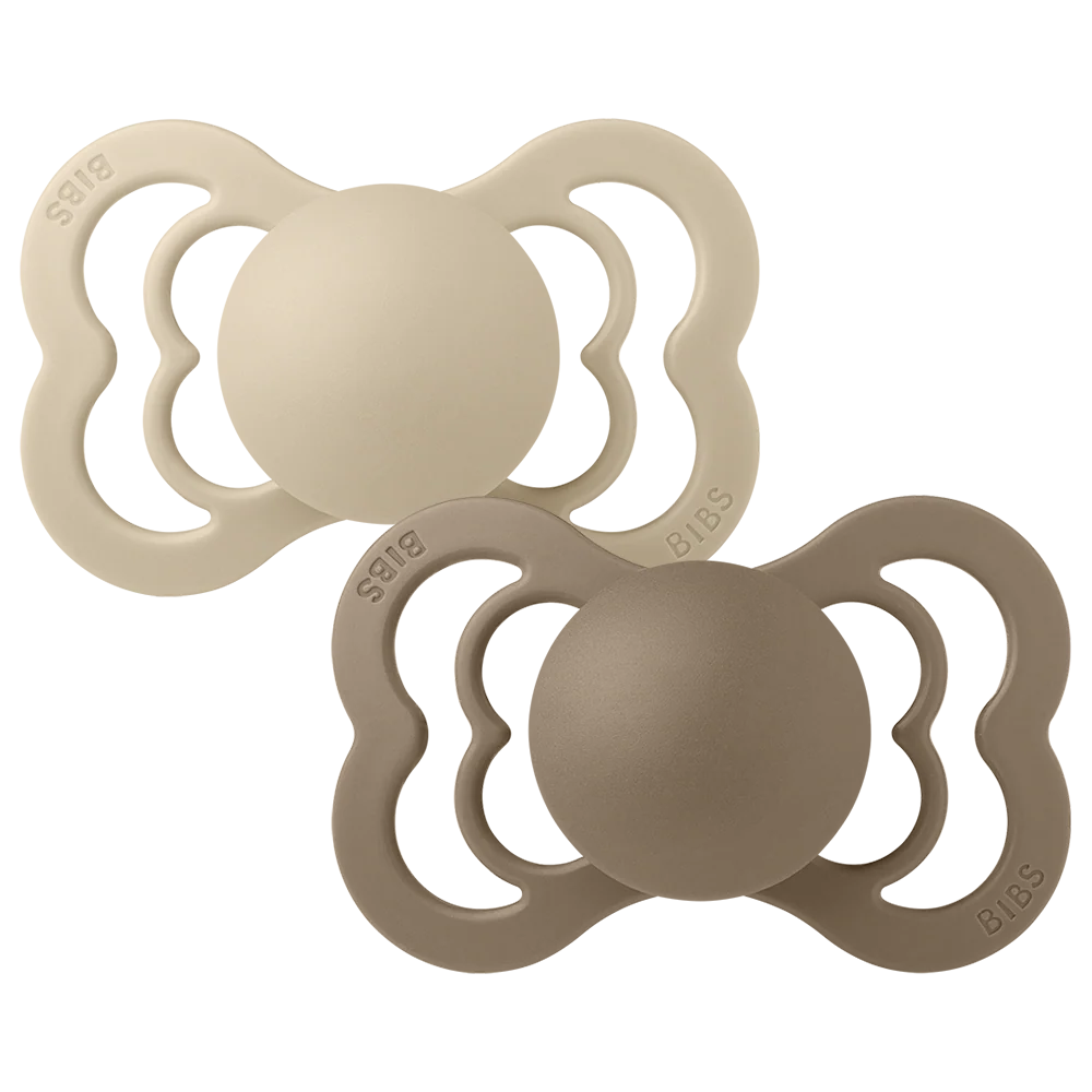 BIBS Supreme sutter 2-pak Vanilla og Dark Oak