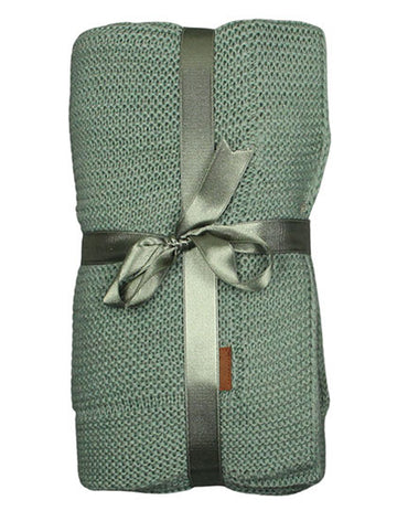 Babiezz® Blødt Strikket Tæppe - Earthy Green