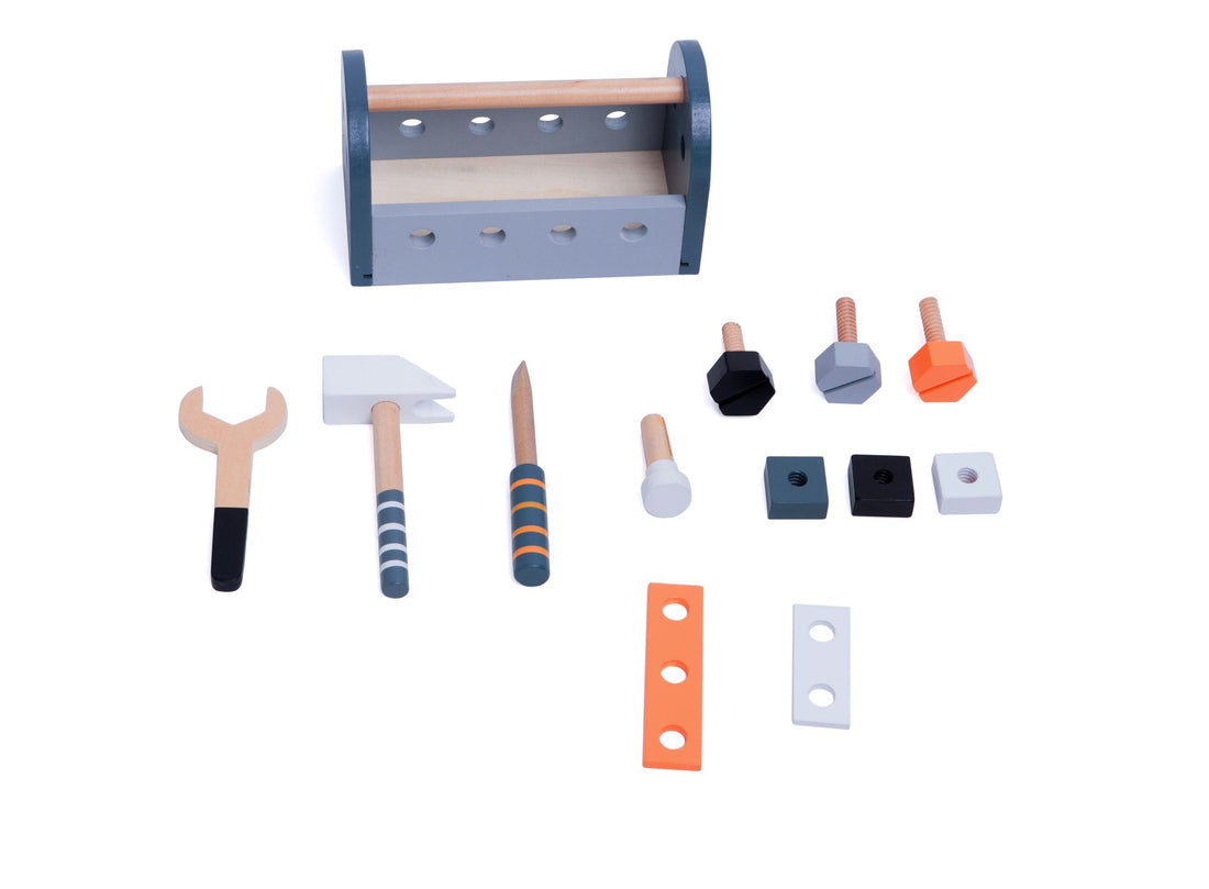 Magni | Værktøjskasse i træ, 13 dele, FSC 100% Alm produkt 123Unik