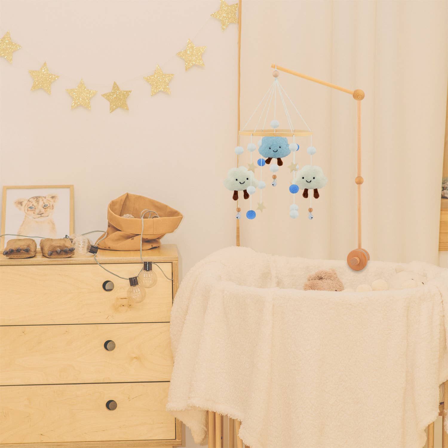 Mobil Blå Sky – Håndlavet Filtmobil til Baby Baby tilbehør Ulysse Couleurs d'Enfance