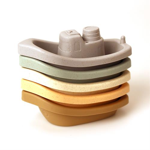 Magni | Badebåde-kopper i hvedestrå, pastel, 5 stk. Alm produkt 123Unik