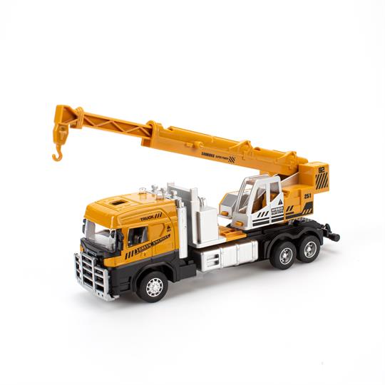 Mini | Arbejdslastbiler med pull-back, lys og lyd, 4 modeller Alm produkt 123Unik