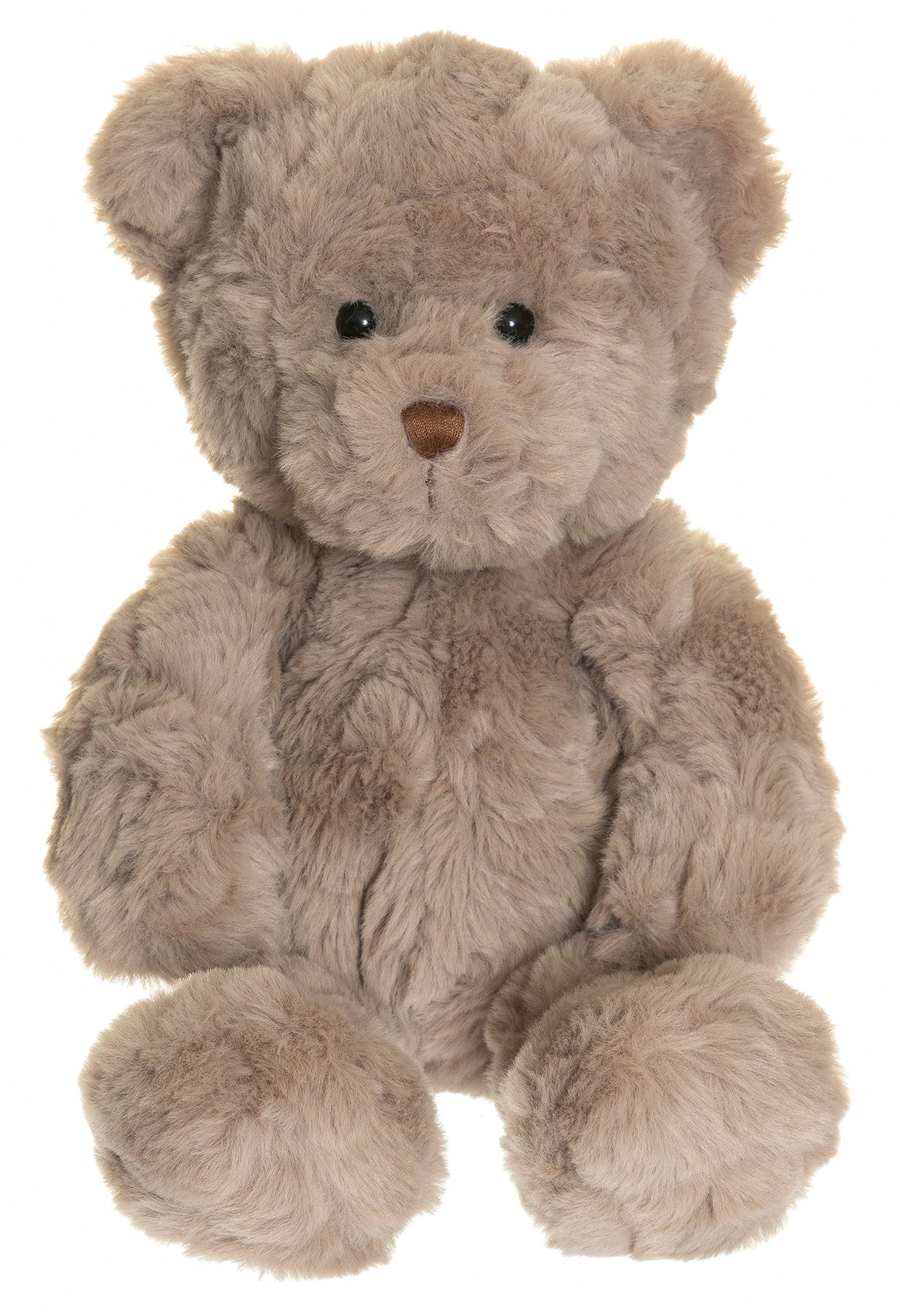 Blød grå bamse ved navn Sture på 35 cm fra Teddies sortiment.