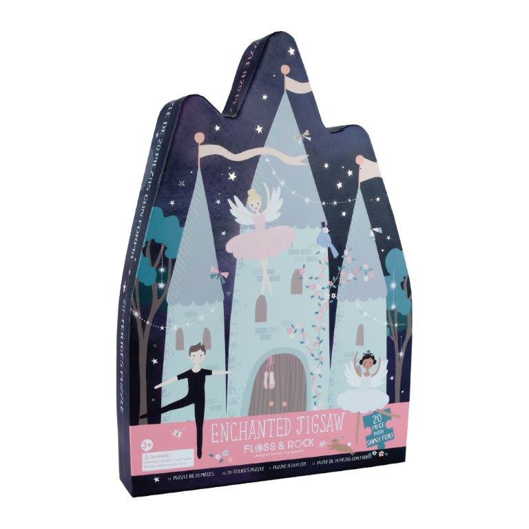 Floss & Rock - Puslespil m. formet motiv & æske 20 brikker - Enchanted* Alm produkt tallfortiny