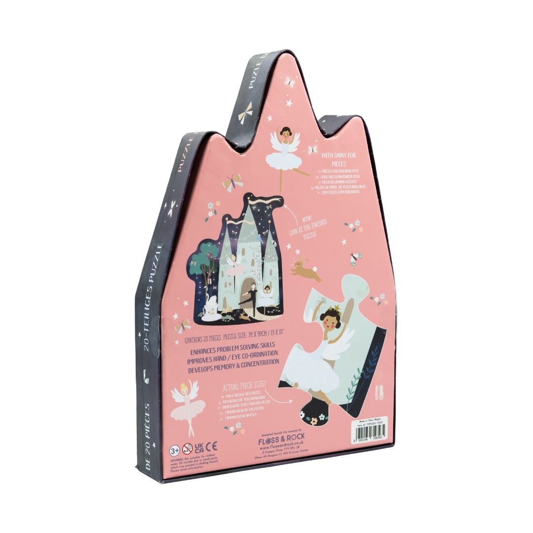 Floss & Rock - Puslespil m. formet motiv & æske 20 brikker - Enchanted* Alm produkt tallfortiny