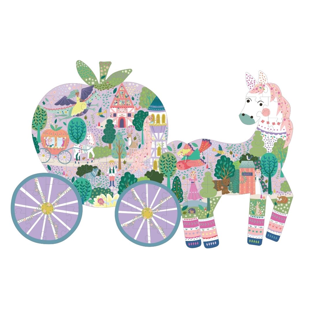Floss & Rock – Puslespil m. formet motiv & æske 80 brikker – Fairy Tale*, tallfortiny