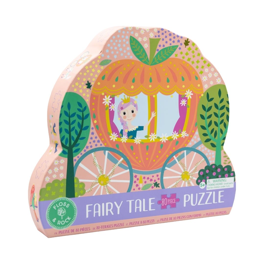Floss & Rock – Puslespil m. formet motiv & æske 80 brikker – Fairy Tale*, tallfortiny