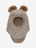 HUTTEliHUT - Elefanthue i Uld med Alpaca-motiv - Kamelmeleret brand4kids