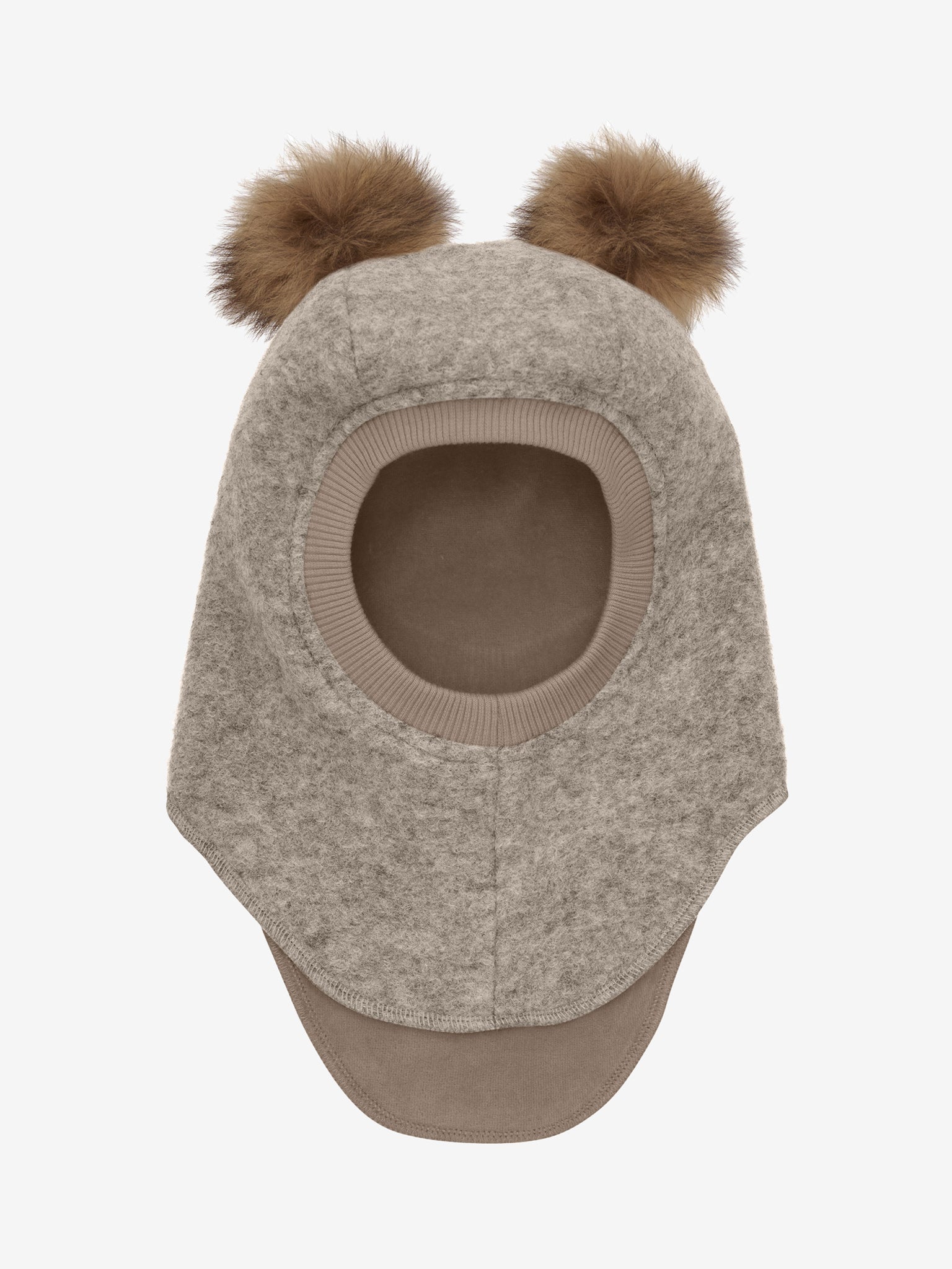HUTTEliHUT - Elefanthue i Uld med Alpaca-motiv - Kamelmeleret brand4kids