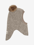 HUTTEliHUT - Elefanthue i Uld med Alpaca-motiv - Kamelmeleret brand4kids