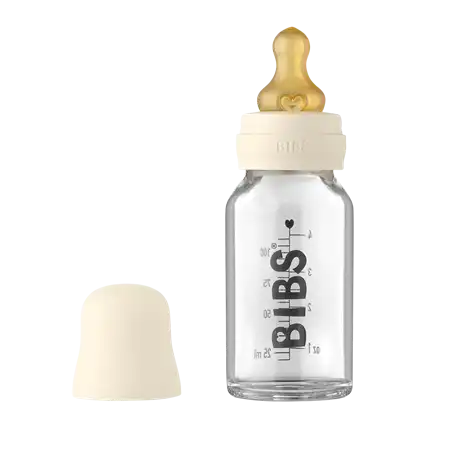 BIBS glassutteflaske - 110ml - flere farver 123Unik Grøn
