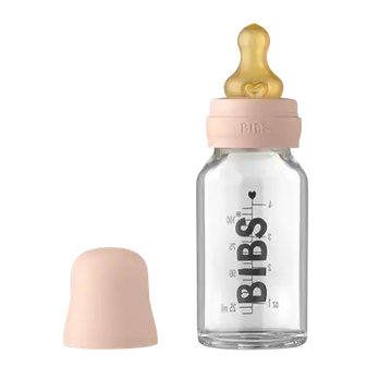 BIBS glassutteflaske - 110ml - flere farver 123Unik Lyserød