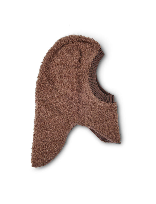 Elefanthue, bouclé uld, rosa brun smallstuff
