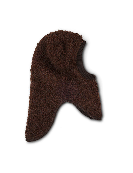 Elefanthue, bouclé uld, brun smallstuff