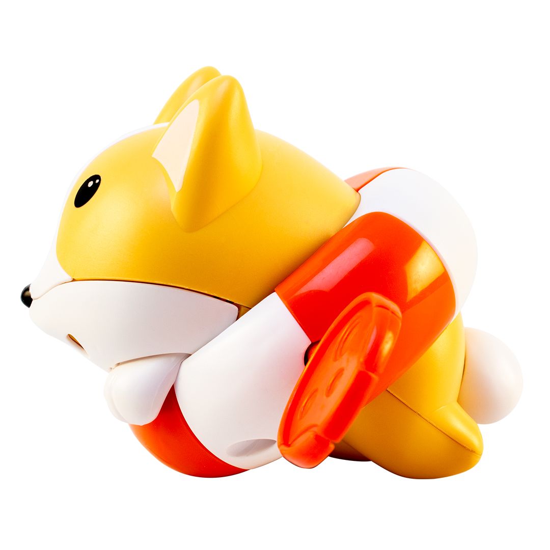 Træk-op corgi med redningskrans, snortræk, 2 assorterede designs