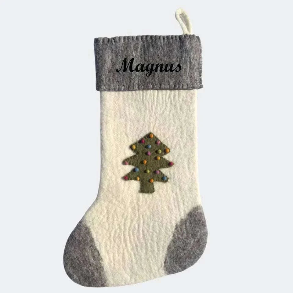 Uld Julesok med navn - Juletræ Customizer Min Egen Verden.dk
