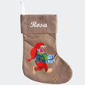 Julesok Nisse med navn - Håndlavet Juledekoration med Personligt Præg Customizer Min Egen Verden