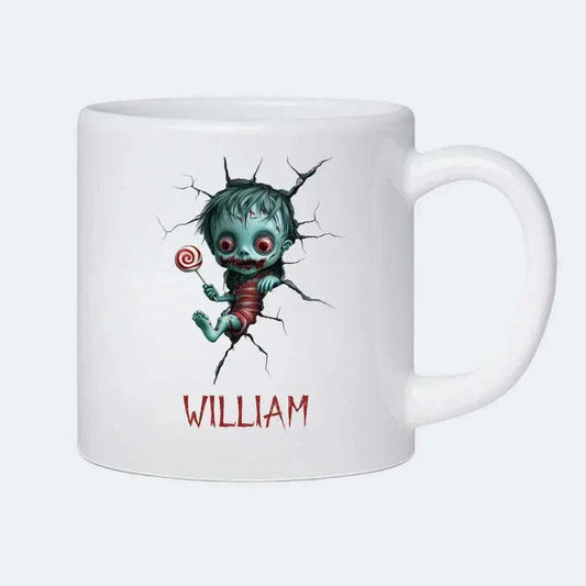 3D spooky design, Plastikkop 180 ml hvid