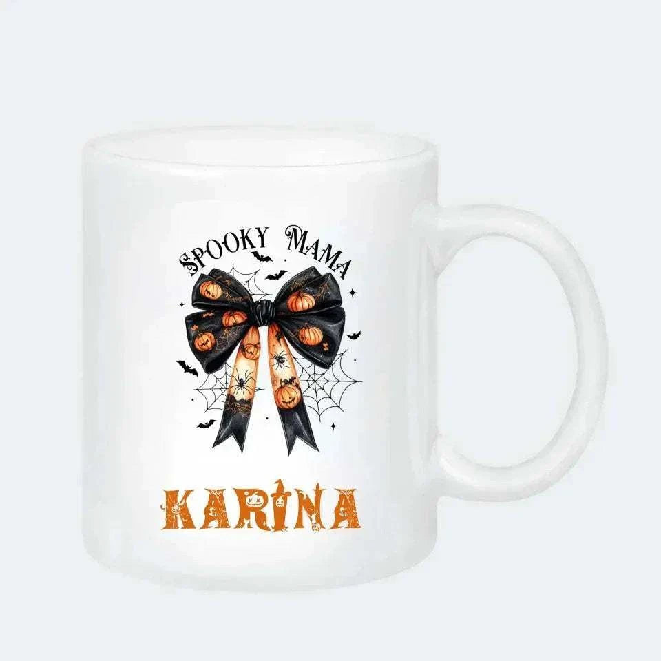 Spooky Mama/Mini, Keramik krus 330 ml hvid