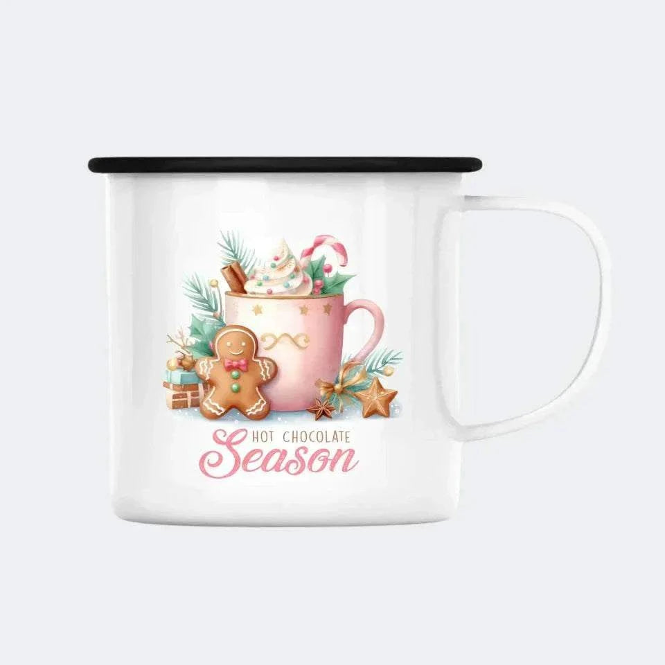 Pink Christmas Customizer 123Unik Enamelkop 300ml