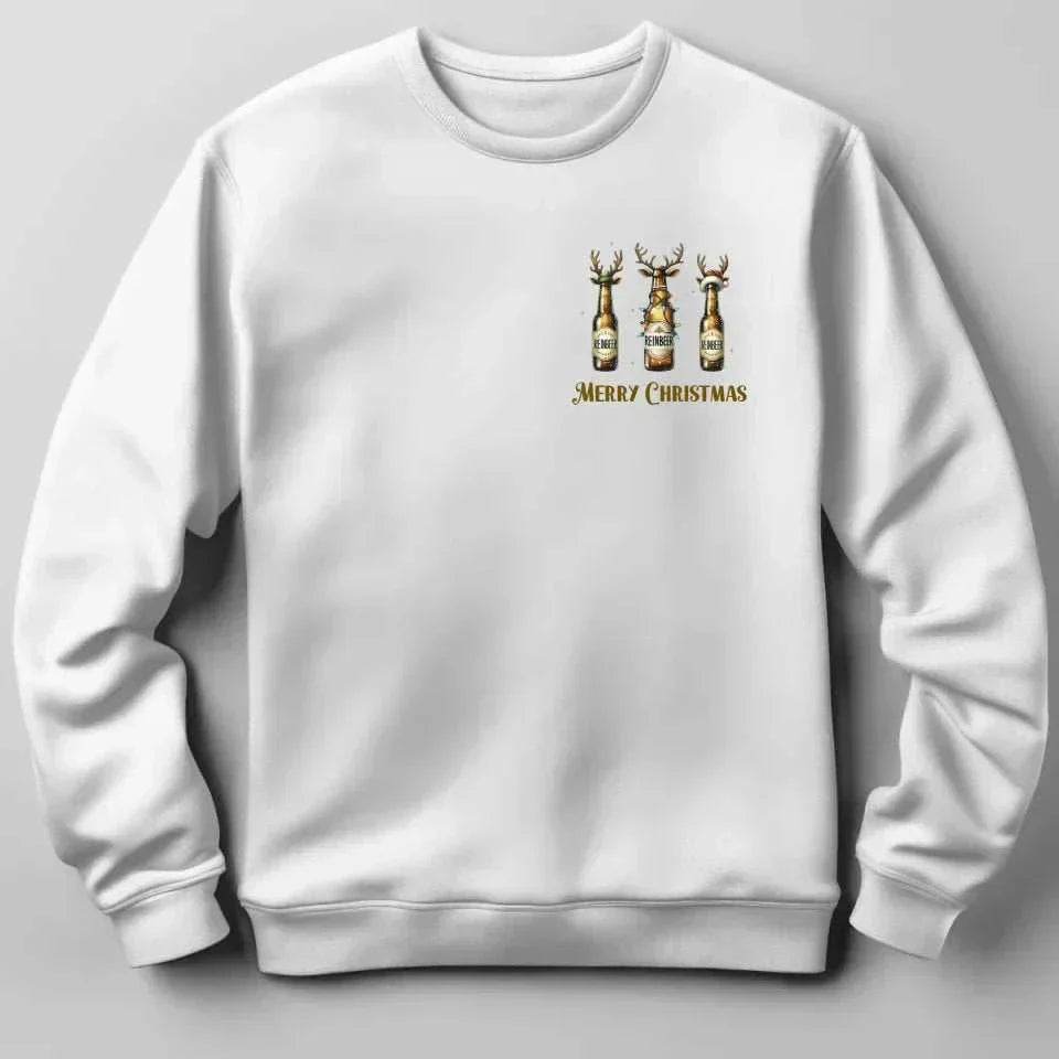 Reinbeer sweatshirt Customizer 123Unik Print på bryst White Large
