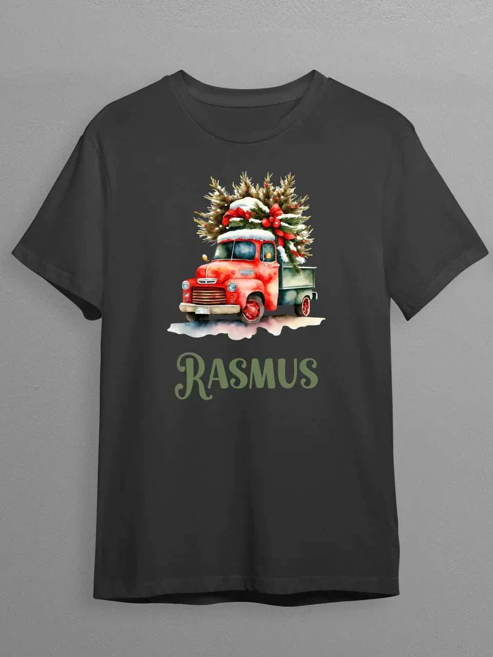 Bil med juletræ Customizer 123Unik Print på front Black 2X-Large