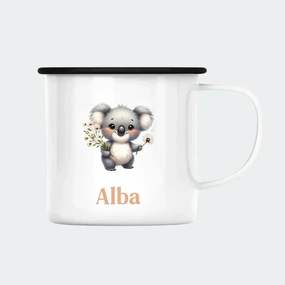 Søde dyr Customizer 123Unik Enamelkop 300ml