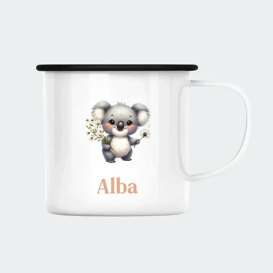 Søde dyr Customizer 123Unik Enamelkop 300ml